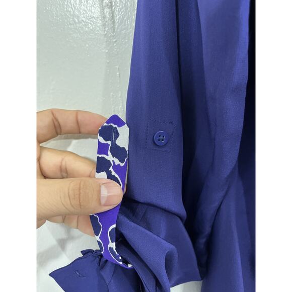 Diane Von Furstenberg Silk Lorelei Two Minimalist Quiet Luxe Sophisticated Top M - Picture 14 of 16